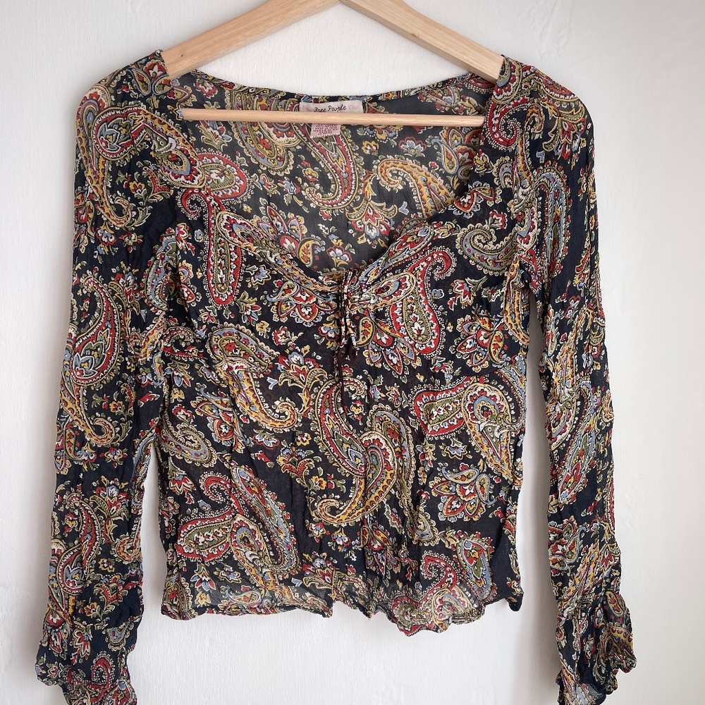 Vintage Free People Paisley Blouse